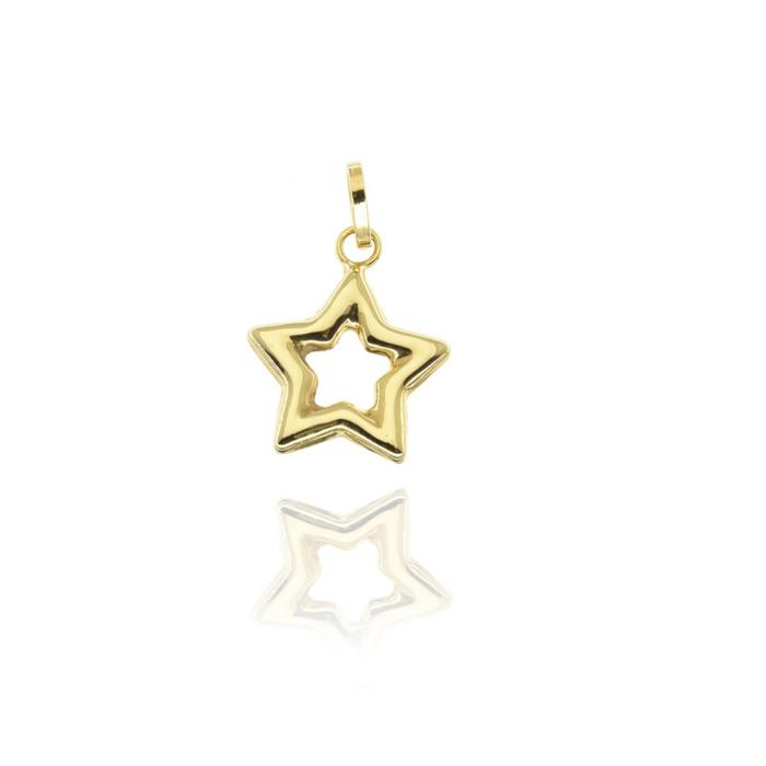 Pendentif étoile en or véritable