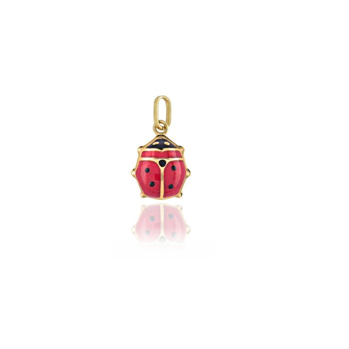 Pendentif coccinelle en or véritable
