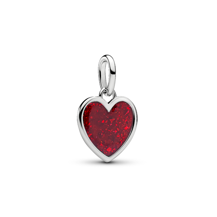 Charm Pendente Cuore Rosso da incidere