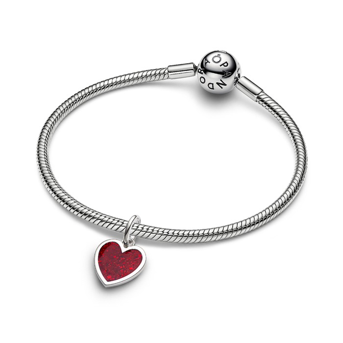 Charm Pendente Cuore Rosso da incidere