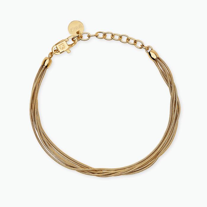 Bracciale multifilo dorato con catena snake Style 59