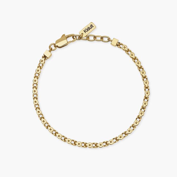 Bracciale uomo in acciaio dorato con catena fancy Style 35