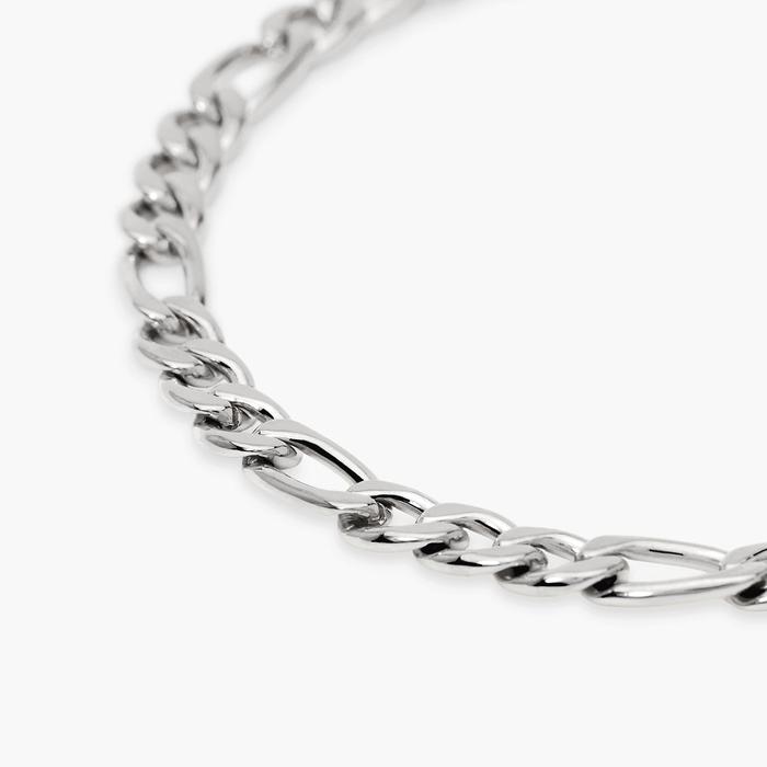Bracciale uomo in acciaio con catena figaro Style 36