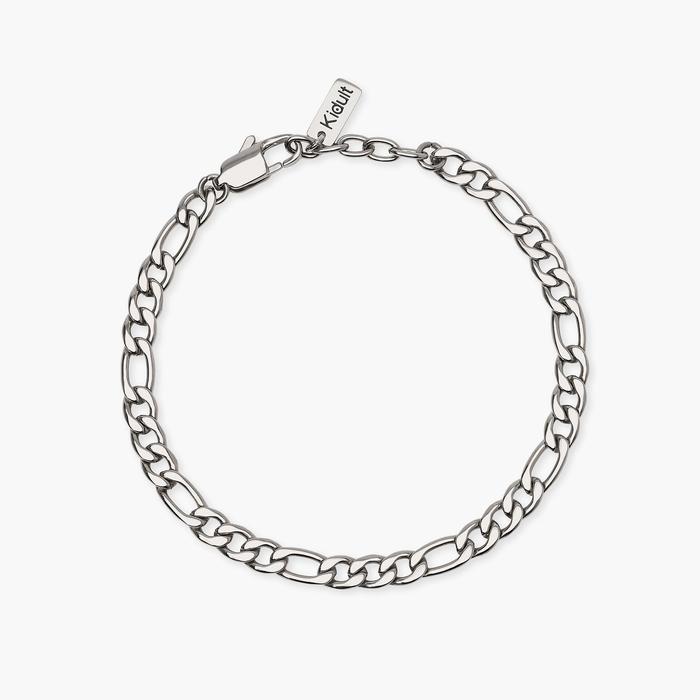 Bracciale uomo in acciaio con catena figaro Style 36