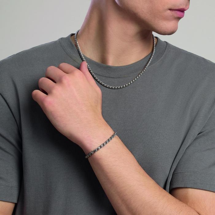 Collana uomo in acciaio con catena cardano Style 34