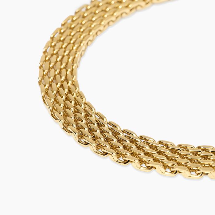 Bracciale regolabile dorato con catena mesh Style 72