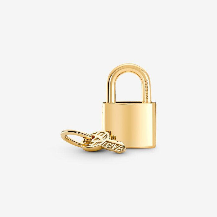 Pendentif Charm cadenas et clé d'amour
