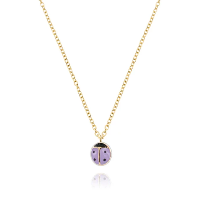 Collier coccinelle en or véritable