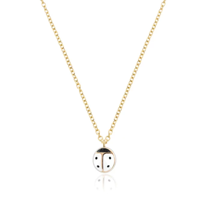 Collier coccinelle en or véritable