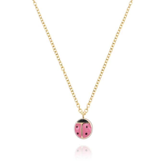 Collier coccinelle en or véritable