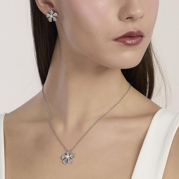 Orecchini fiore con perla conchiglia Style 65