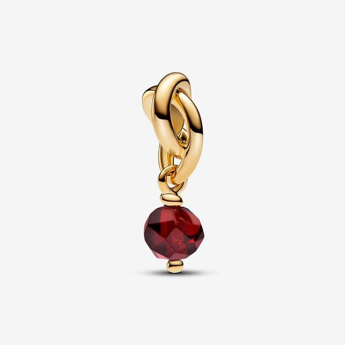 Pendentif Cercle Éternel Rouge Foncé, Janvier