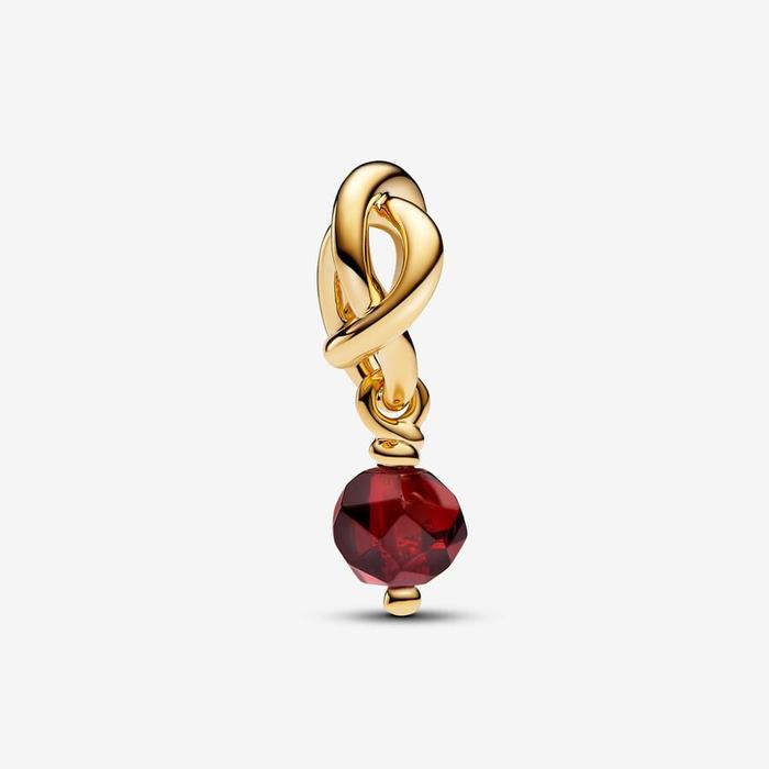 Pendentif Cercle Éternel Rouge Foncé, Janvier