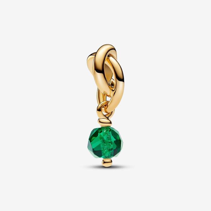 Pendentif cercle éternel vert foncé