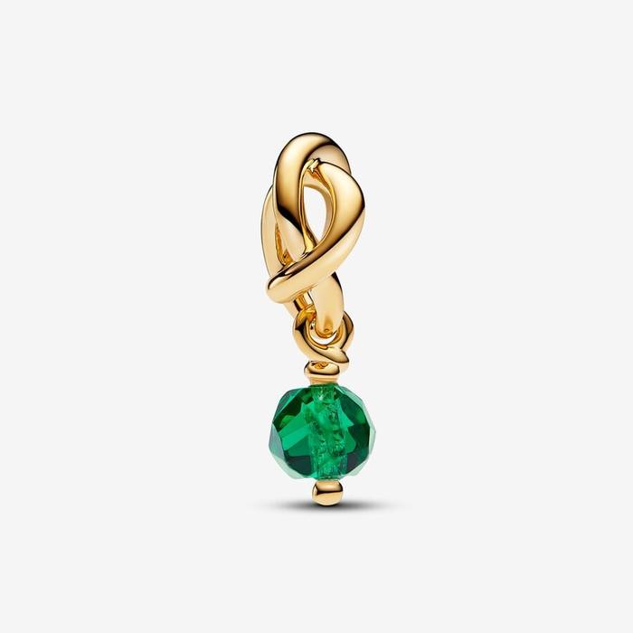 Pendentif cercle éternel vert foncé
