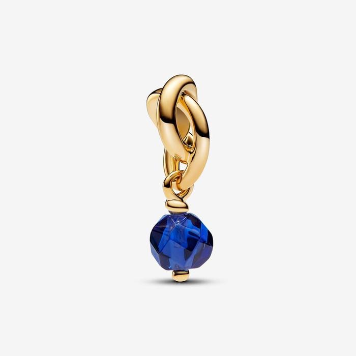 Pendentif Charm Cercle Éternel Bleu de Septembre