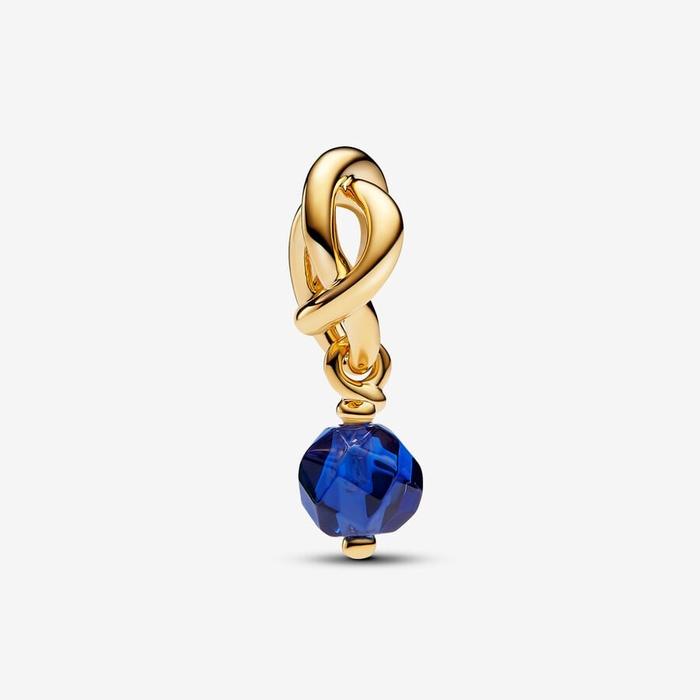 Pendentif Charm Cercle Éternel Bleu de Septembre