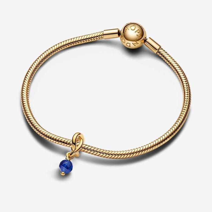 Pendentif Charm Cercle Éternel Bleu de Septembre