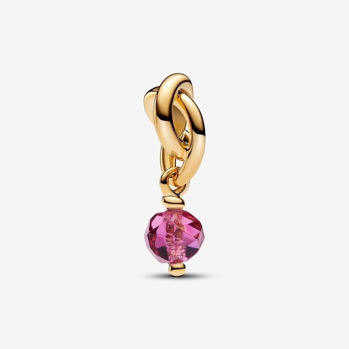 Pendentif Charm Cercle Éternel Octobre Rose