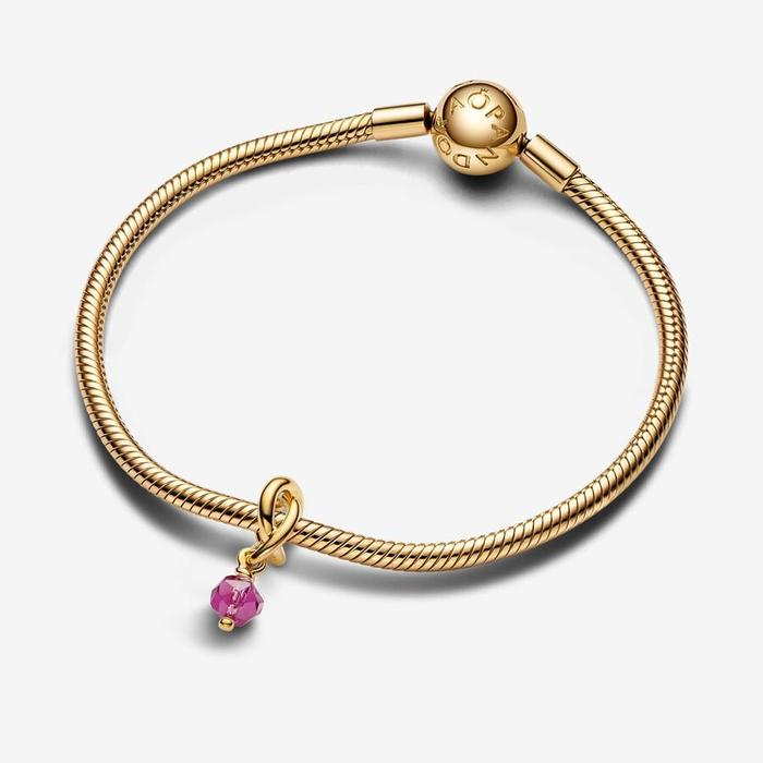 Pendentif Charm Cercle Éternel Octobre Rose