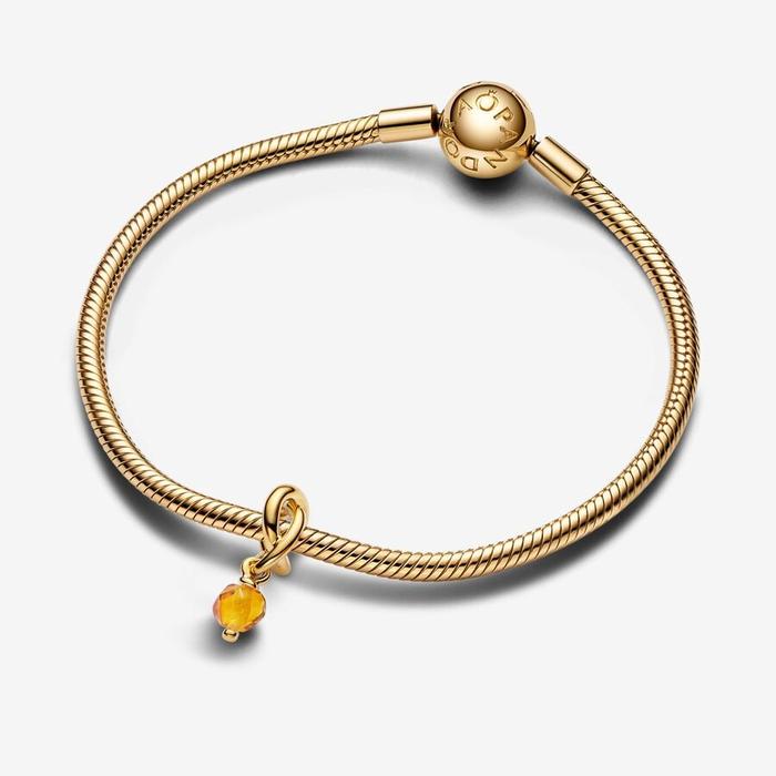 Pendentif Charm Cercle Éternel Miel Novembre