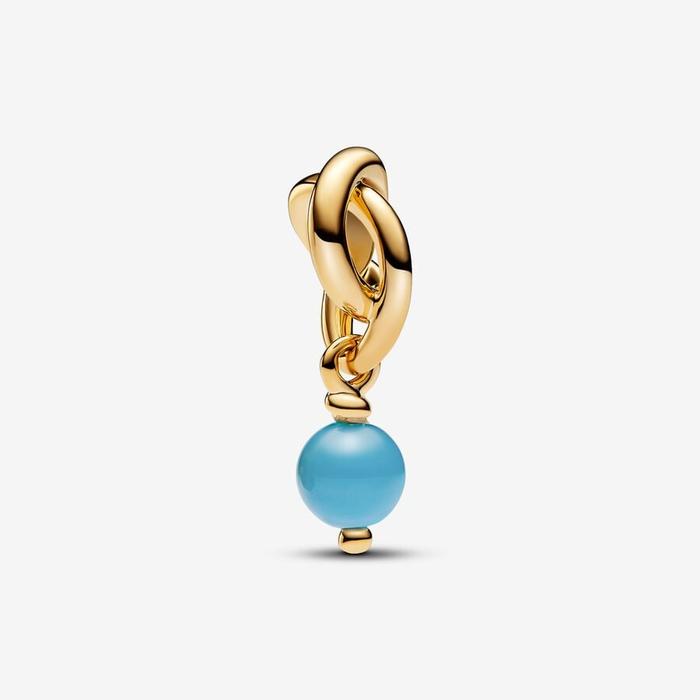 Pendentif Charm Cercle Éternel Turquoise Décembre