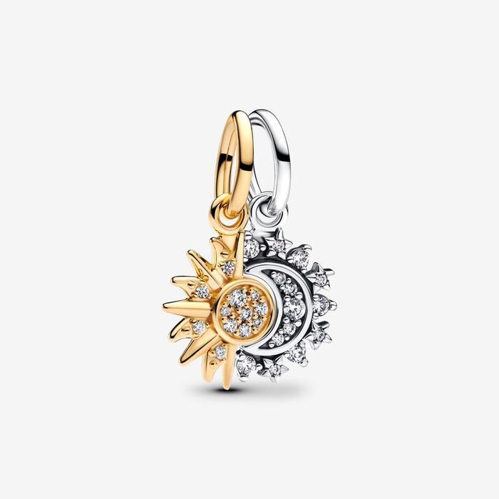 Sun and Moon Pendant Charm Divisible