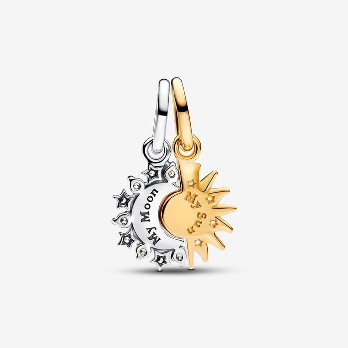 Sun and Moon Pendant Charm Divisible