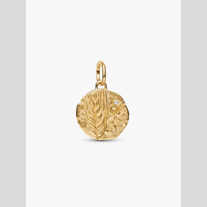Charm Medallion Spiga di Grano "Virtus Vera Prosperitas"