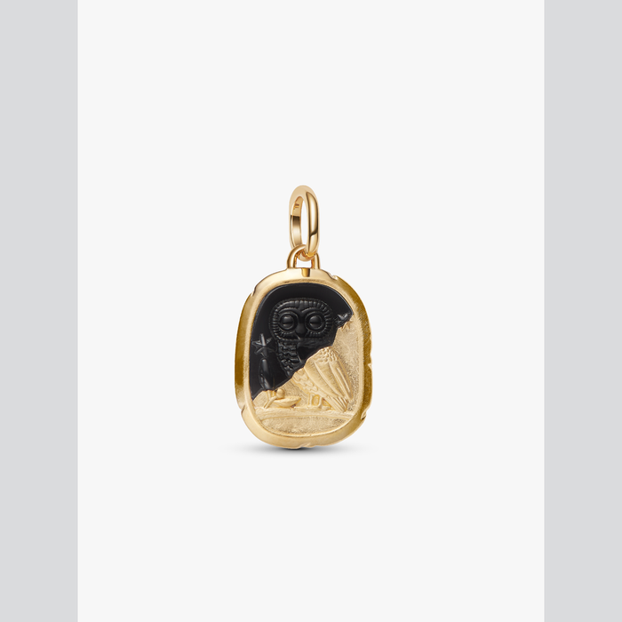 Charm Medallion Gufo "Lux Et Sapientia"