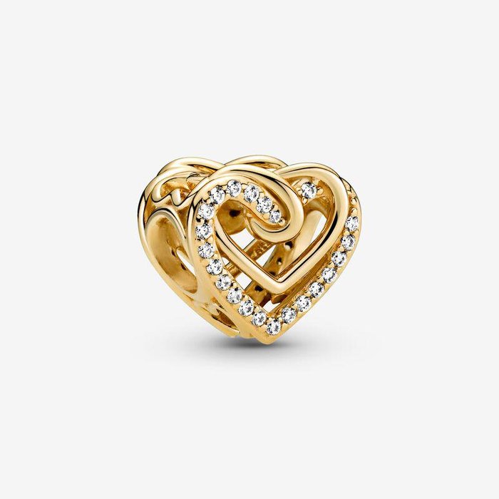 Charm Coeur entrelacé de pierres