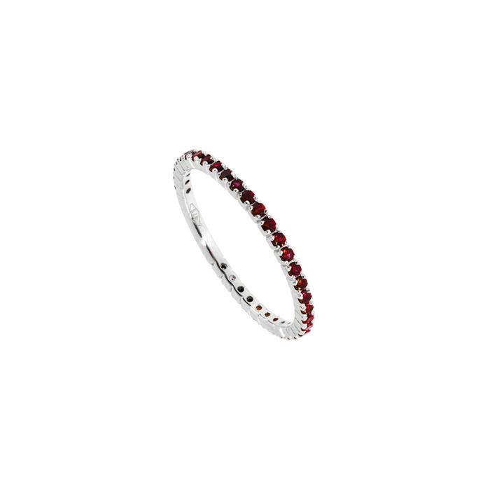 Bague en or véritable avec zircons multicolores