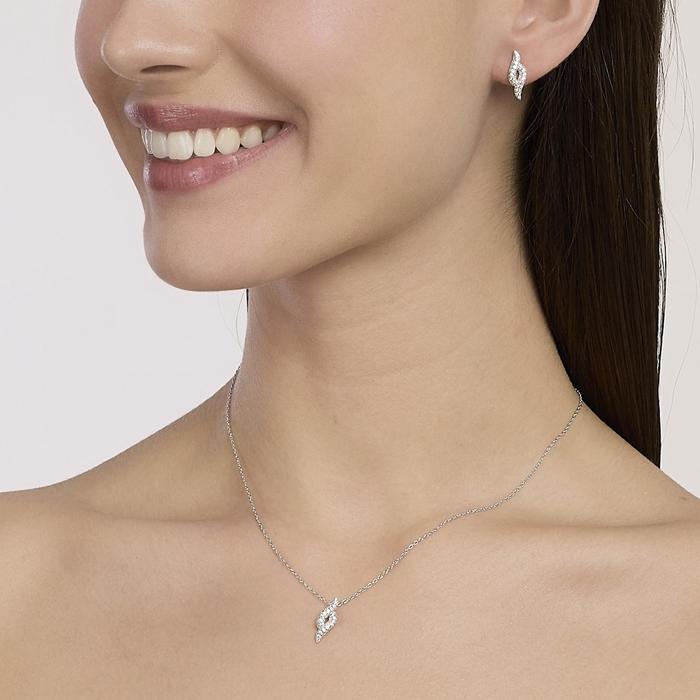 Orecchini a lobo con pavé di zirconi MELODY