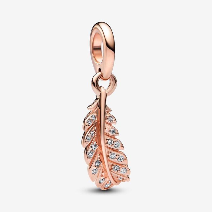 Pendentif plume avec pierres