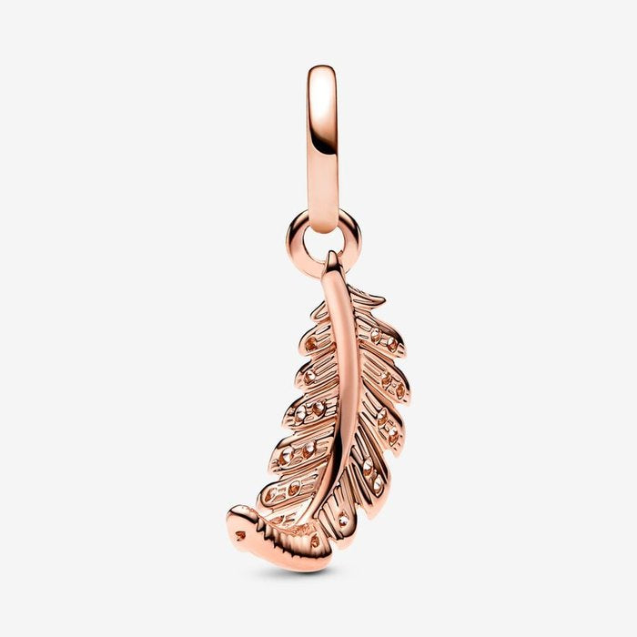 Pendentif plume avec pierres
