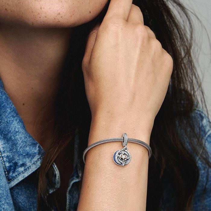 Pendentif Charm Ciel avec étoiles filantes