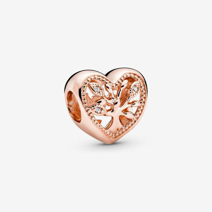 Charm Openwork Heart Family Tree