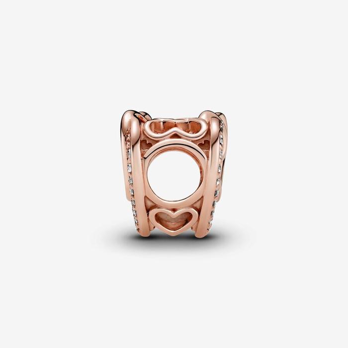 Charm Hearts Intertwined with Stones
