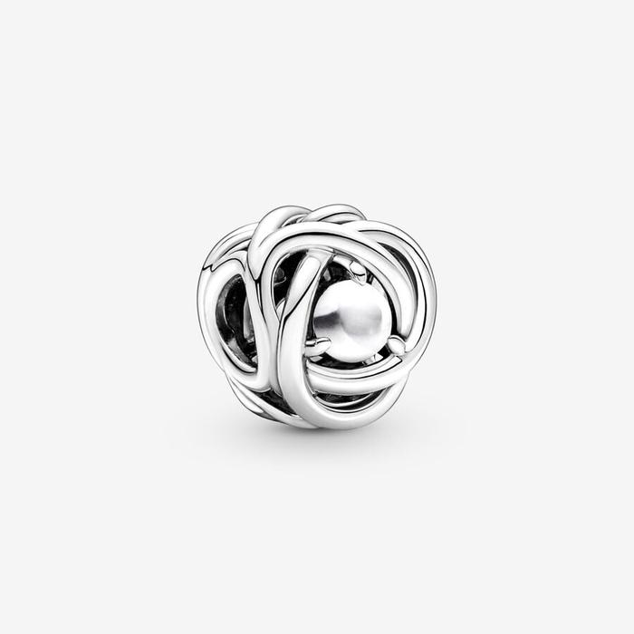 Charm Eternal Circle Nacre Artificielle Blanche Juin