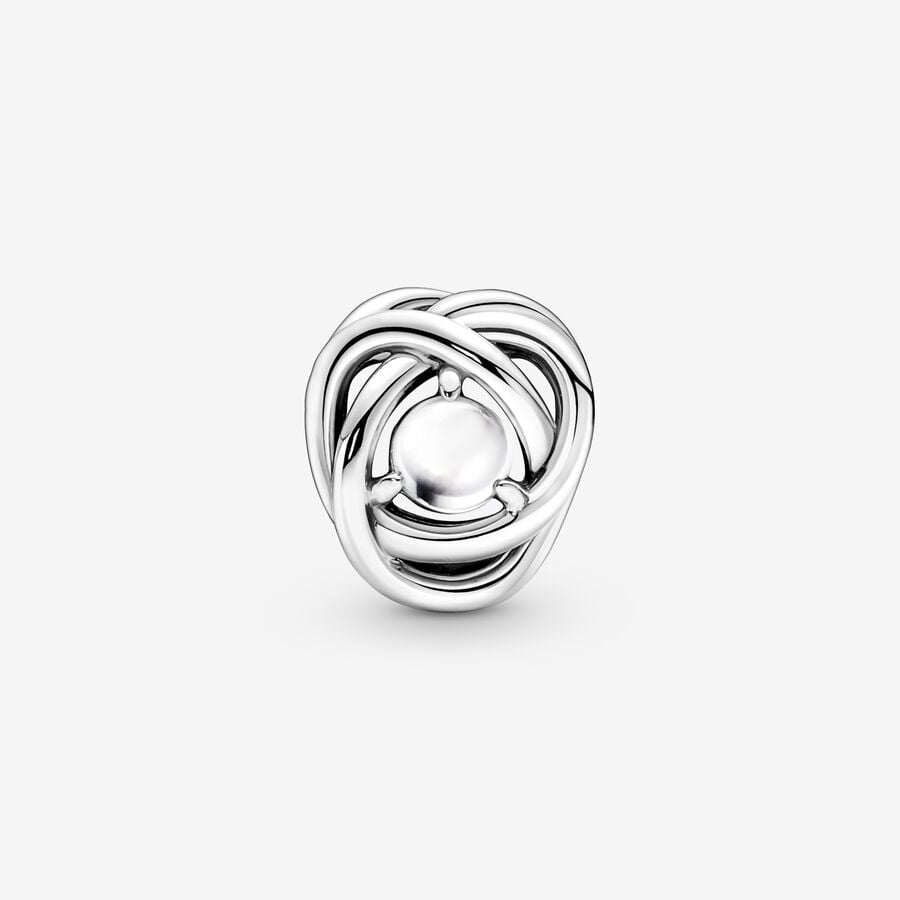 Charm Eternal Circle Nacre Artificielle Blanche Juin