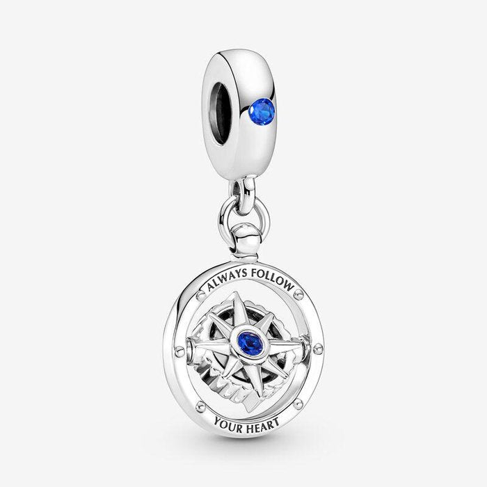 Pendentif boussole « Suivez toujours votre cœur »