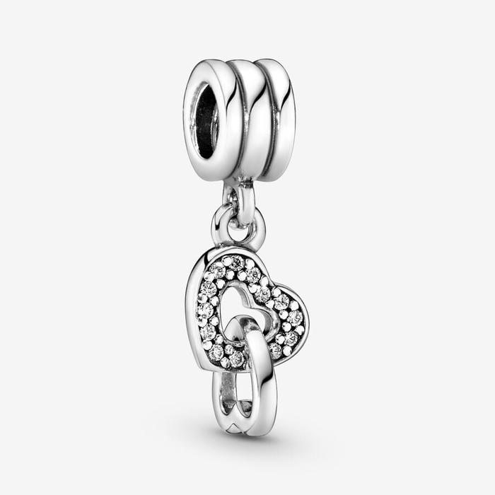 Pendentif Charm Coeurs Entrelacés