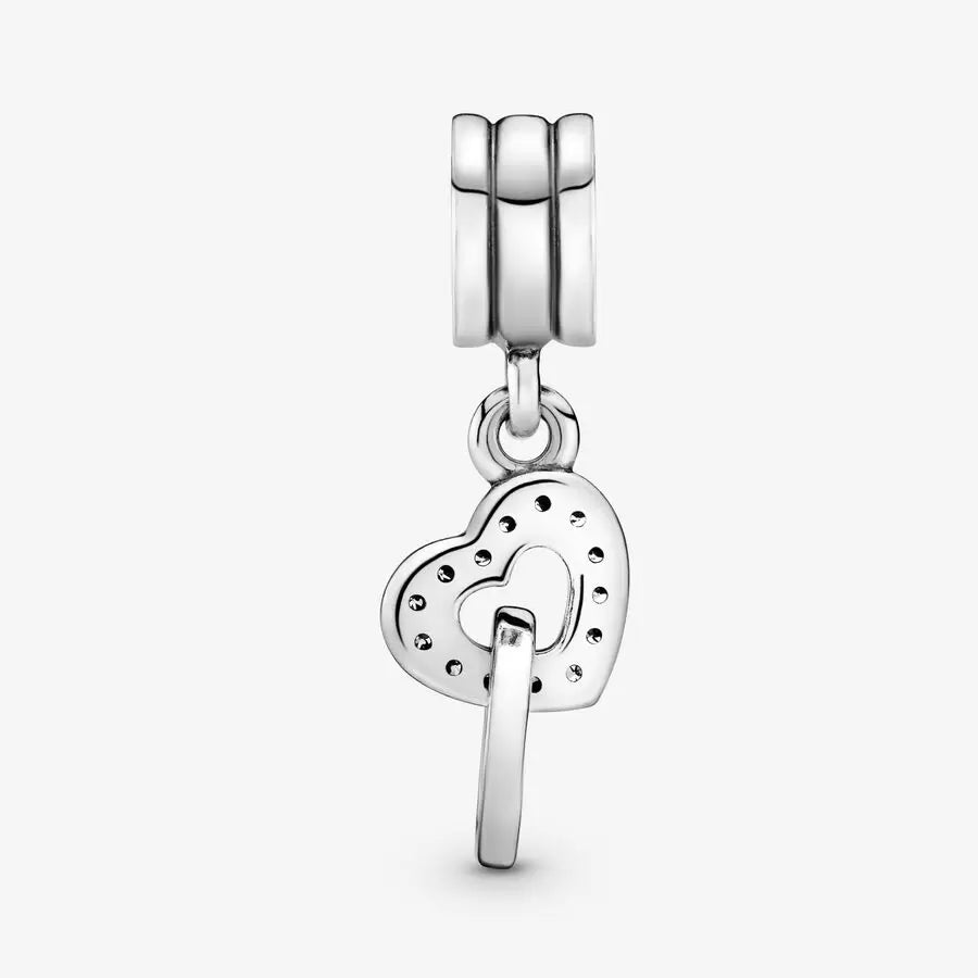 Pendentif Charm Coeurs Entrelacés