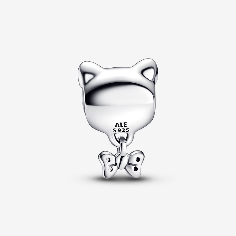 Breloque chaton avec nœud