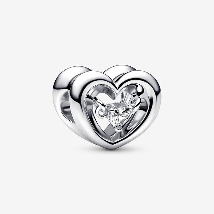Shining Heart Charm with Stone