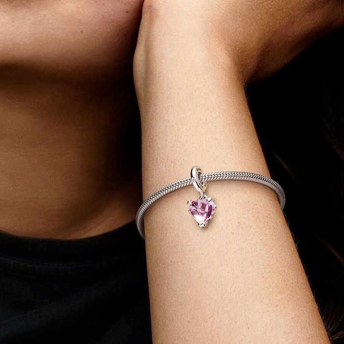 Charm Pendente Albero della Famiglia Rosa