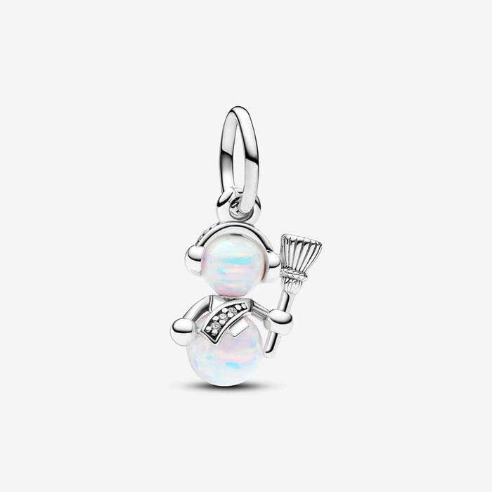 Pendentif bonhomme de neige en opale