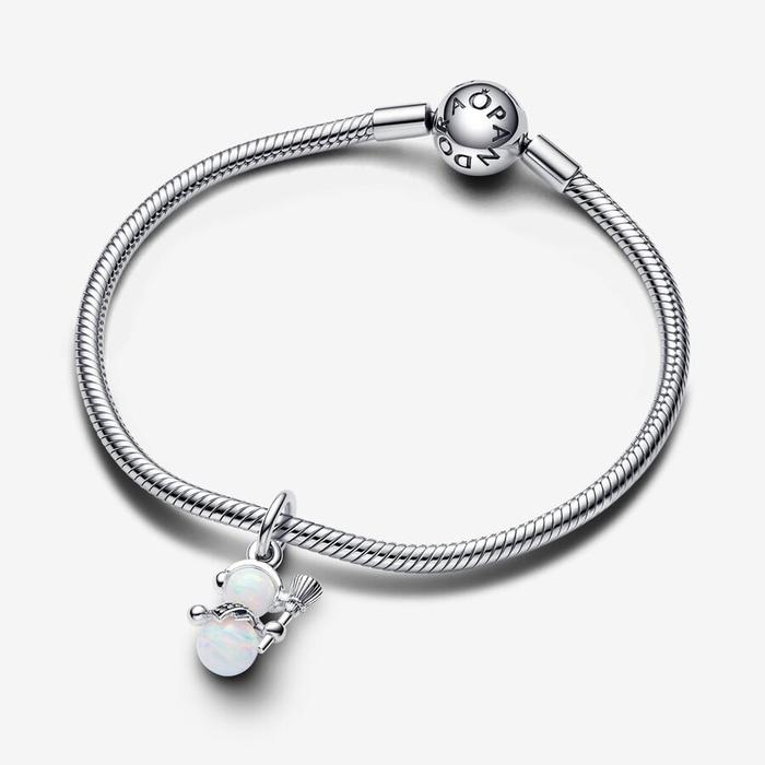 Pendentif bonhomme de neige en opale