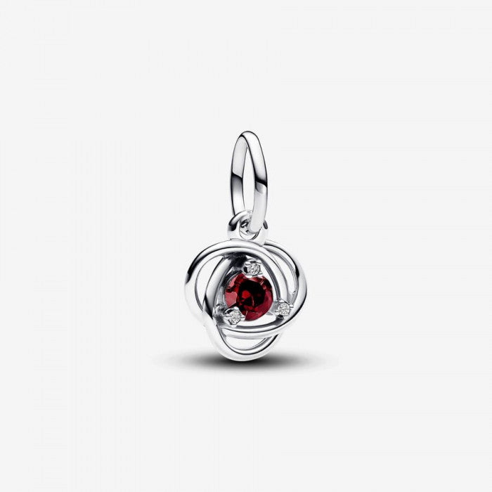 Pendentif Cercle Éternel Rouge Foncé Janvier