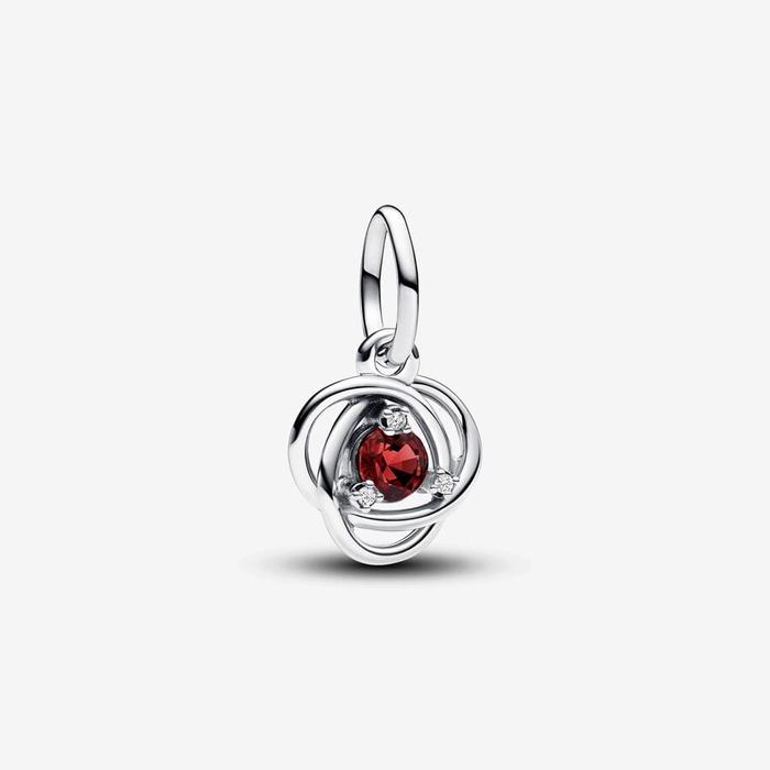 Pendentif Cercle Éternel Rouge Foncé, Janvier
